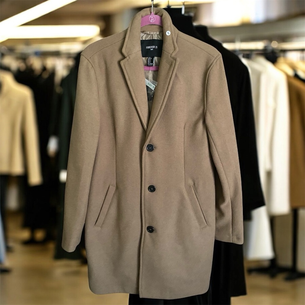 Forever 21-Camel Coloured-Winter Outerwear Coat front Button 
NWT